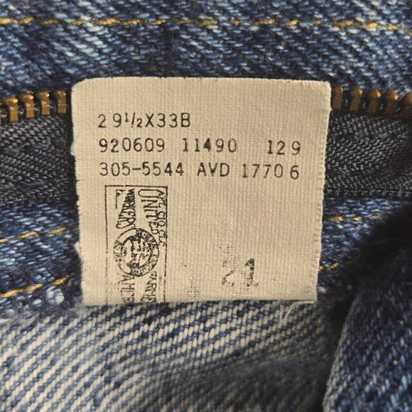 LEE VINTAGE WOMEN'S BLUE TAPERED RELAXED JEANS – SIZE 12 LONG (29.5" W x 33" I) - Picture 8 of 15